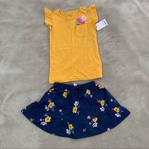Toddler shirt skirt outfit